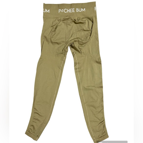 Khaki Contour Workout Leggins - Picture 2 of 4